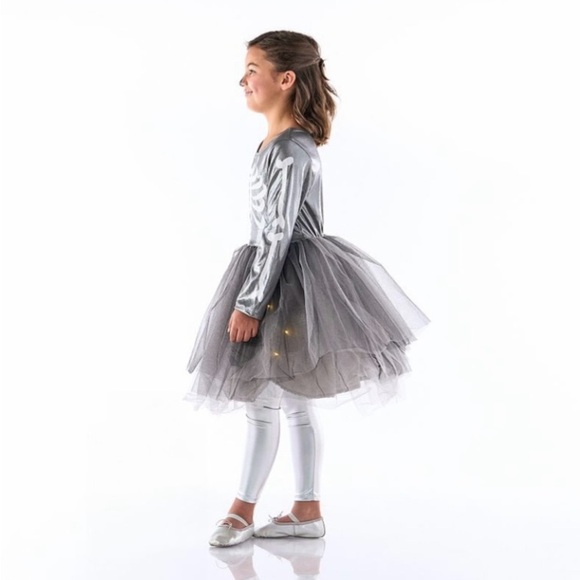 Pottery Barn Kids Silver Tutu Dress Skeleton Costume - Picture 4 of 14